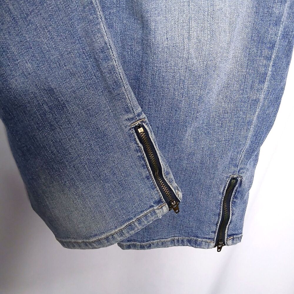 Calvin Klein Ultimate Skinny Denim Capris Jeans Cropped Pants Zip Womens 32 / 14 - Picture 3 of 9